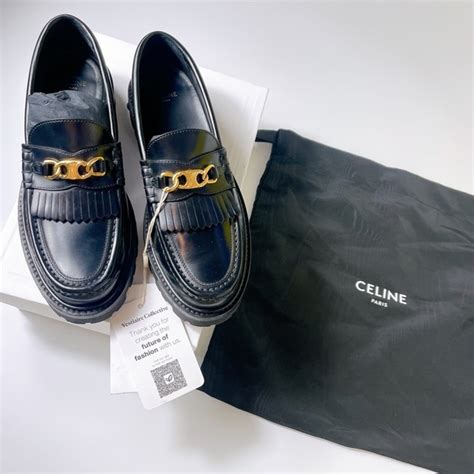 CELINE MARGARET LOAFER WITH TRIOMPHE CHAIN in 